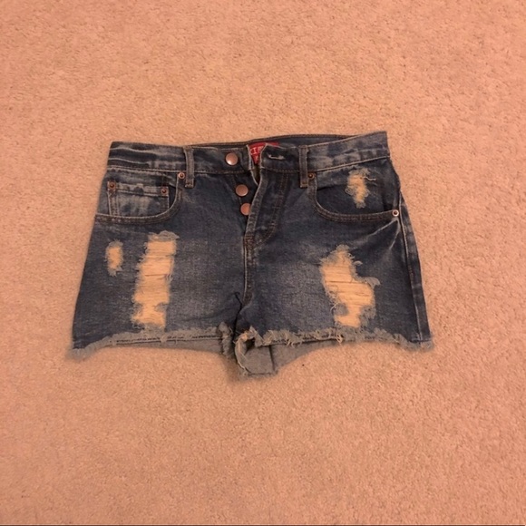 Pants - Distressed Jean Shorts